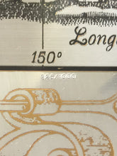 Load image into Gallery viewer, Royal Geographical Society UK Ed. World Map etched in Silver & Embellished with 24k Gold, 1976