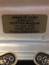 Load image into Gallery viewer, Egyptian Scarab Beetle Rolling Sun, Silver Cuff Links, Onnig of Cairo, Egyptian Museum, 1960's