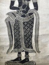 Load image into Gallery viewer, Rare Large Authentic Temple Rubbing, Angkor Wat, Hindu-Buddhist Angel, Devata, Aspara, 1960's