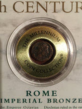 Load image into Gallery viewer, 4th Century Rome, Authentic Imperial Bronze 300's A.D. Coin in Descriptive Case from 1997