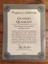 Load image into Gallery viewer, Gunter's Quadrant Model from The Great Instruments of Discovery Collection, 1987