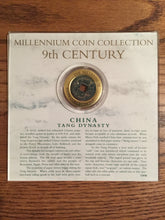Load image into Gallery viewer, 9th Century China Tang Dynasty, Authentic 800's A.D. Bronze Coin in Descriptive Case from 1997