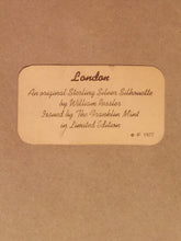 Load image into Gallery viewer, Sterling Silver Silhouette of Big Ben and Parliament in the City of London, 1977