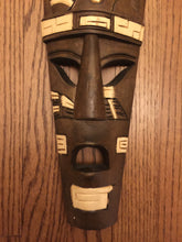 Load image into Gallery viewer, Chichen Itza, Chac-Mool, Carved Wooden Mask Art, Vintage, 1990's