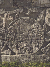 Load image into Gallery viewer, Chichen Itza, Desktop Mayan Ball Court Procession Metal Relief Art, Vintage, 1970's