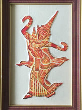 Load image into Gallery viewer, Temple Rubbing, Buddhist, Thailand, Classical Dancer, Dancing Nymph, Aspara, 1960&#39;s