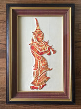 Load image into Gallery viewer, Temple Rubbing, Buddhist, Thailand, Classical Musician, Musical Nymph, Aspara, 1960&#39;s