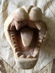 South American, Brazilian Amazon, Rain Forest Jaguar Mask, Hand Carved, 1960's