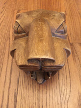 Load image into Gallery viewer, Mayan Carved Wooden Jaguar Head Art, Vintage, 1970&#39;s