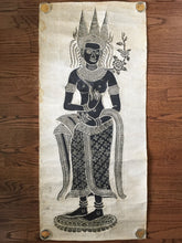 Load image into Gallery viewer, Rare Large Authentic Temple Rubbing, Angkor Wat, Hindu-Buddhist Angel, Devata, Aspara, 1960&#39;s