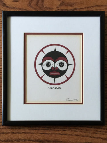 Native American, Pacific Northwest Canada, Haida Moon Art Print, 1970's