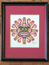 Load image into Gallery viewer, Native American, Pacific Northwest Canada, Kwa-Guilth Sun Art Print, 1970&#39;s