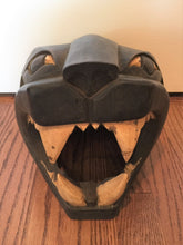 Load image into Gallery viewer, Mayan Carved Wooden Black Jaguar, Black Panther, Head Art, Vintage, 1970&#39;s