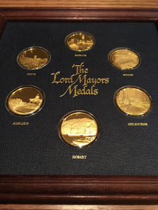 The Lord Mayors Medals, 24 Karat Gold on Sterling Silver, Australian Bicentennial, 1987