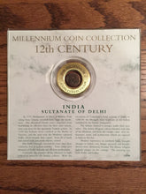 Load image into Gallery viewer, 12th Century India Sultanate of Delhi, Authentic Bronze Coin in Descriptive Case from 1997