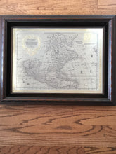 Load image into Gallery viewer, Royal Map of North America etched in Sterling Silver and Embellished with 24k Gold, 1977