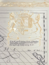 Load image into Gallery viewer, Royal Map of North America etched in Sterling Silver and Embellished with 24k Gold, 1977