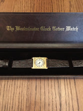 Load image into Gallery viewer, The Westminster Big Ben Clock Tower Watch, Gold Plated with Leather Band, 1986