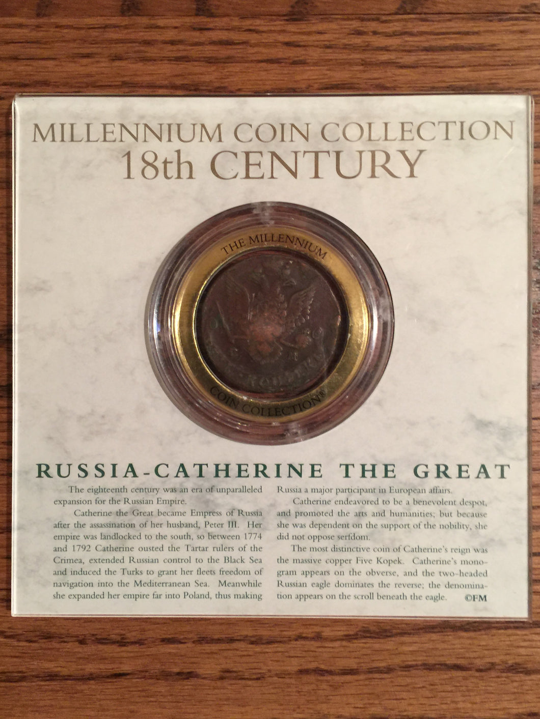 Sold Out - 18th Century Russia Catherine the Great, Authentic 1779 Coin in Descriptive Case