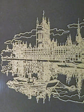 Load image into Gallery viewer, Sterling Silver Silhouette of Big Ben and Parliament in the City of London, 1977