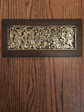 Load image into Gallery viewer, Chichen Itza, Desktop Mayan Ball Court Procession Metal Relief Art, Vintage, 1970&#39;s