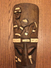 Load image into Gallery viewer, Chichen Itza, Chac-Mool, Carved Wooden Mask Art, Vintage, 1990&#39;s