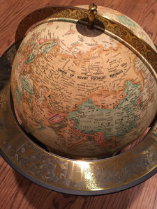 Royal Geographical Society World Globe, Cold War Era Featuring Soviet Union, 1983