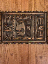 Load image into Gallery viewer, Mayan Maize God, Hand Carved Wooden Art Panel, iPad Lap-desk Size, Vintage, 1970's