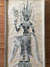 Load image into Gallery viewer, Rare Authentic Temple Rubbing, Angkor Wat, Hindu-Buddhist Angel, Devata, Aspara, 1960&#39;s