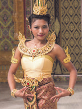 Load image into Gallery viewer, Temple Rubbing, Buddhist, Thailand, Classical Dancer, Dancing Nymph, Aspara, 1960&#39;s