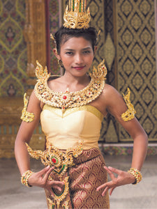 Temple Rubbing, Buddhist, Thailand, Classical Dancer, Dancing Nymph, Aspara, 1960's