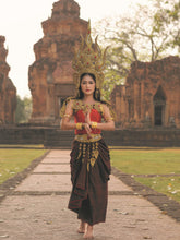 Load image into Gallery viewer, Rare Large Authentic Temple Rubbing, Angkor Wat, Hindu-Buddhist Angel, Devata, Aspara, 1960&#39;s