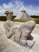 Load image into Gallery viewer, Chichen Itza, Chac-Mool, Carved Wooden Mask Art, Vintage, 1990&#39;s